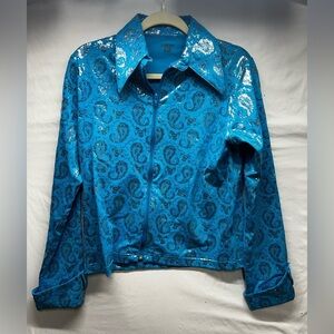 Teal western day/rail top.